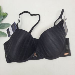 RACHEL Rachel Roy Black Push Up Bra 34C NWT